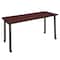 Regency Kee Mobile Tables, 72 W, 24 L, 29 H, Wood, Metal Top, Mahogany MTC7224MHBK - alternate 1